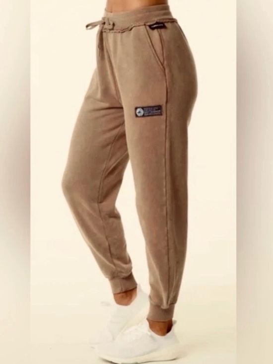 Alphalete Pants - Alphalete Joggers Sweatpants Women's Medium Brown Very Terry French Terry Cotton